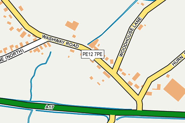 PE12 7PE map - OS OpenMap – Local (Ordnance Survey)