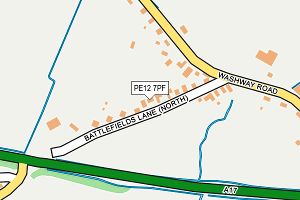 PE12 7PF map - OS OpenMap – Local (Ordnance Survey)