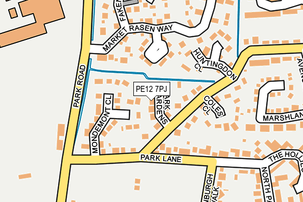 PE12 7PJ map - OS OpenMap – Local (Ordnance Survey)