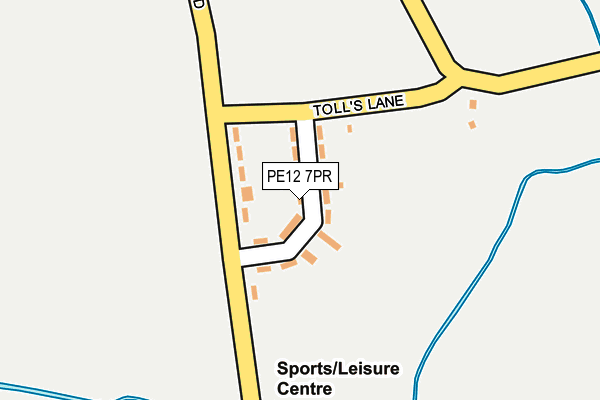 PE12 7PR map - OS OpenMap – Local (Ordnance Survey)