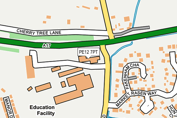 PE12 7PT map - OS OpenMap – Local (Ordnance Survey)