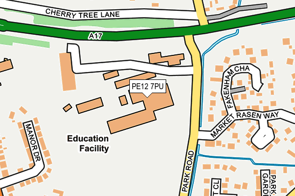 PE12 7PU map - OS OpenMap – Local (Ordnance Survey)