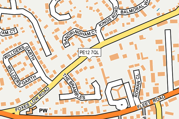 PE12 7QL map - OS OpenMap – Local (Ordnance Survey)