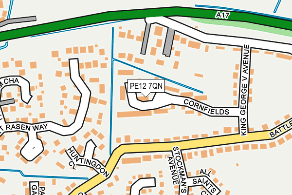 PE12 7QN map - OS OpenMap – Local (Ordnance Survey)