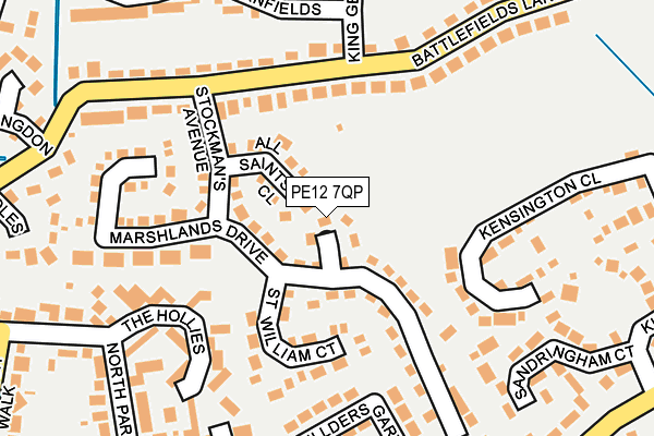 PE12 7QP map - OS OpenMap – Local (Ordnance Survey)