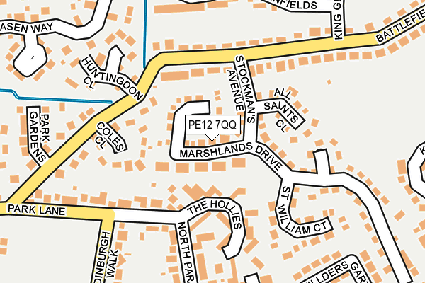 PE12 7QQ map - OS OpenMap – Local (Ordnance Survey)