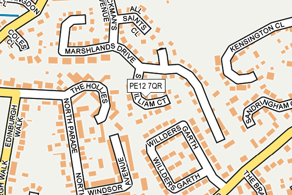 PE12 7QR map - OS OpenMap – Local (Ordnance Survey)