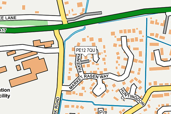 PE12 7QU map - OS OpenMap – Local (Ordnance Survey)