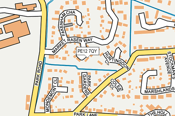 PE12 7QY map - OS OpenMap – Local (Ordnance Survey)