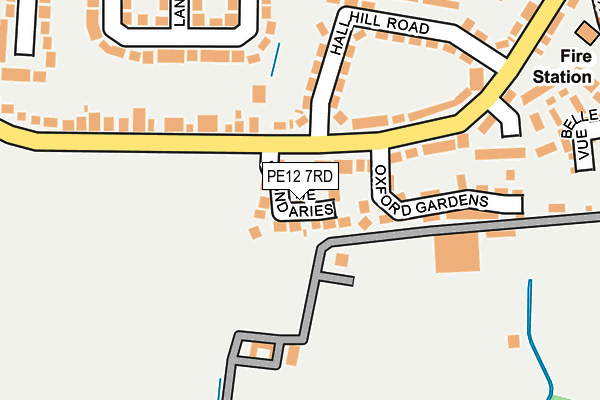 PE12 7RD map - OS OpenMap – Local (Ordnance Survey)