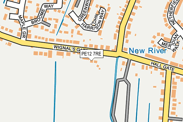 PE12 7RE map - OS OpenMap – Local (Ordnance Survey)