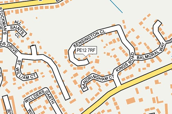 PE12 7RF map - OS OpenMap – Local (Ordnance Survey)