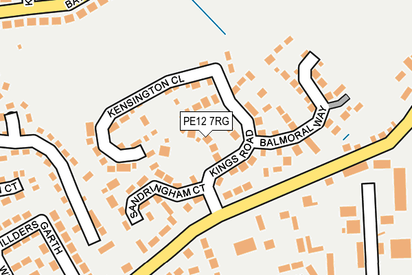 PE12 7RG map - OS OpenMap – Local (Ordnance Survey)