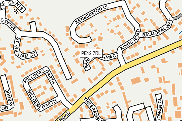 PE12 7RL map - OS OpenMap – Local (Ordnance Survey)