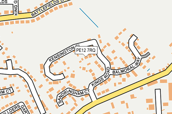 PE12 7RQ map - OS OpenMap – Local (Ordnance Survey)