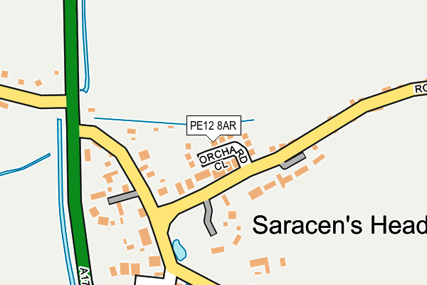 PE12 8AR map - OS OpenMap – Local (Ordnance Survey)