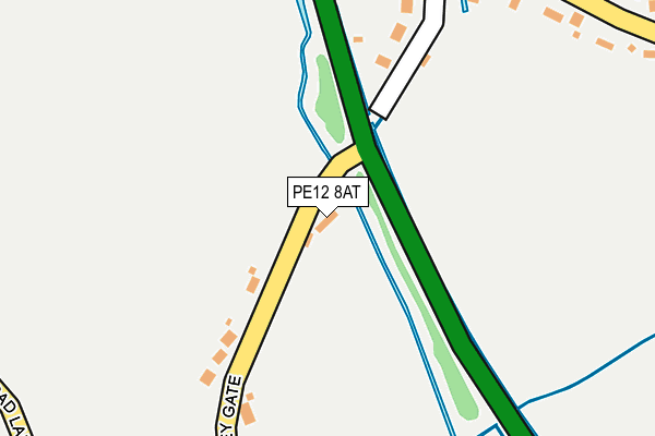 PE12 8AT map - OS OpenMap – Local (Ordnance Survey)