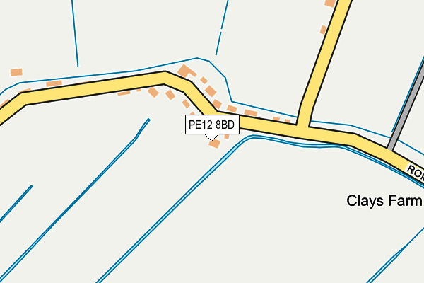 PE12 8BD map - OS OpenMap – Local (Ordnance Survey)