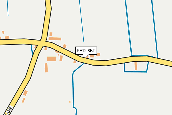 PE12 8BT map - OS OpenMap – Local (Ordnance Survey)