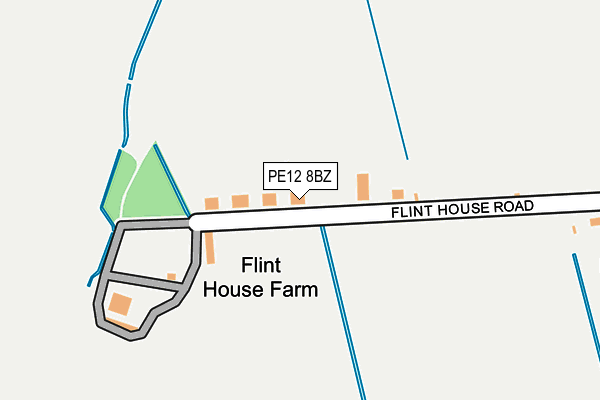 PE12 8BZ map - OS OpenMap – Local (Ordnance Survey)