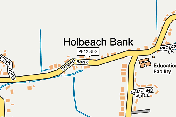 PE12 8DS map - OS OpenMap – Local (Ordnance Survey)
