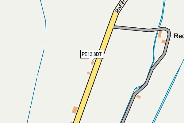 PE12 8DT map - OS OpenMap – Local (Ordnance Survey)