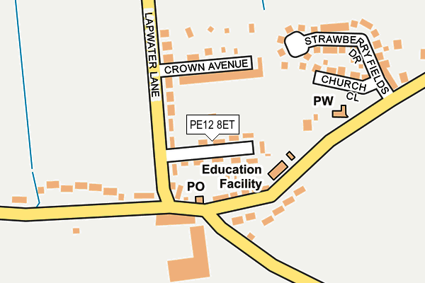 PE12 8ET map - OS OpenMap – Local (Ordnance Survey)