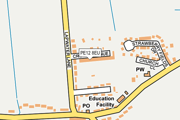 PE12 8EU map - OS OpenMap – Local (Ordnance Survey)