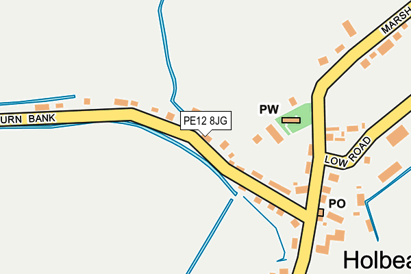 PE12 8JG map - OS OpenMap – Local (Ordnance Survey)