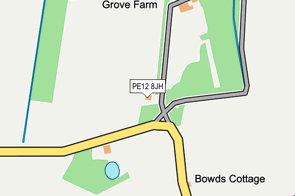 PE12 8JH map - OS OpenMap – Local (Ordnance Survey)