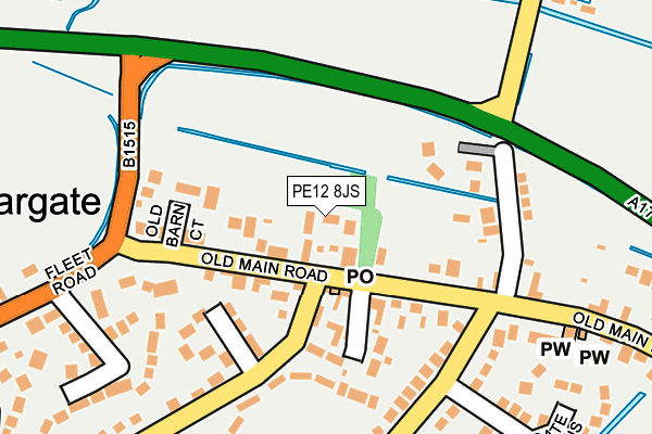 PE12 8JS map - OS OpenMap – Local (Ordnance Survey)