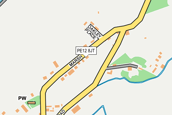 PE12 8JT map - OS OpenMap – Local (Ordnance Survey)