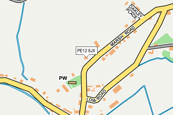 PE12 8JX map - OS OpenMap – Local (Ordnance Survey)