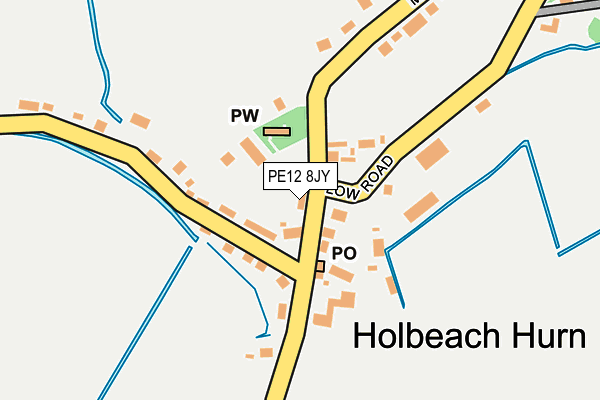 PE12 8JY map - OS OpenMap – Local (Ordnance Survey)