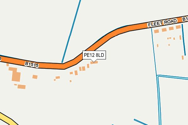 PE12 8LD map - OS OpenMap – Local (Ordnance Survey)