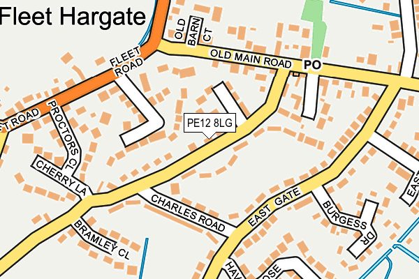 PE12 8LG map - OS OpenMap – Local (Ordnance Survey)