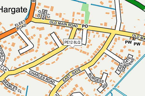 PE12 8LQ map - OS OpenMap – Local (Ordnance Survey)