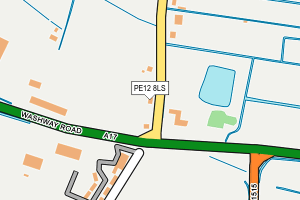 PE12 8LS map - OS OpenMap – Local (Ordnance Survey)