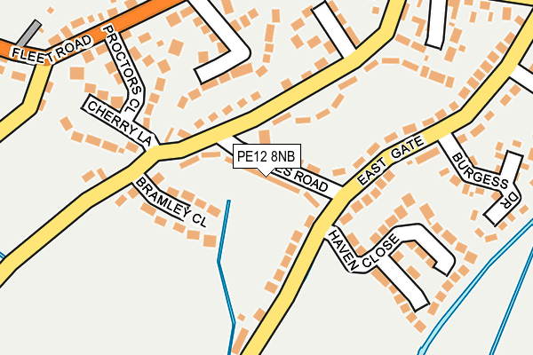 PE12 8NB map - OS OpenMap – Local (Ordnance Survey)