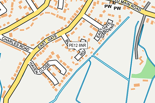 PE12 8NR map - OS OpenMap – Local (Ordnance Survey)