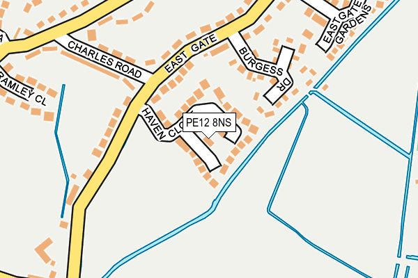 PE12 8NS map - OS OpenMap – Local (Ordnance Survey)