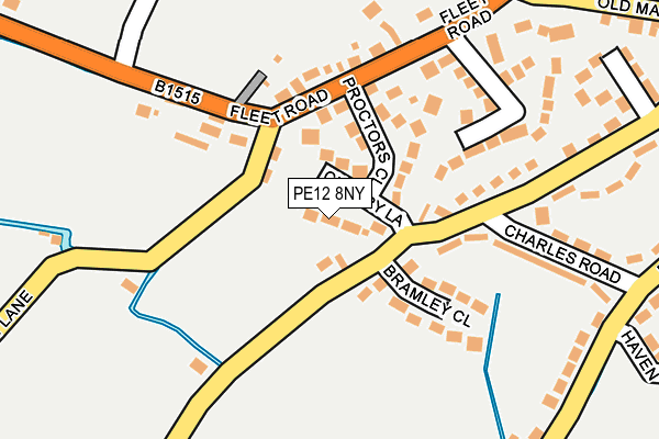 PE12 8NY map - OS OpenMap – Local (Ordnance Survey)