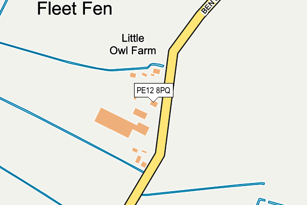 PE12 8PQ map - OS OpenMap – Local (Ordnance Survey)