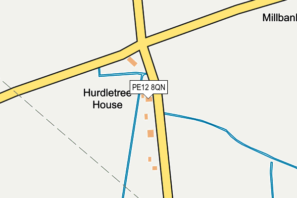 PE12 8QN map - OS OpenMap – Local (Ordnance Survey)