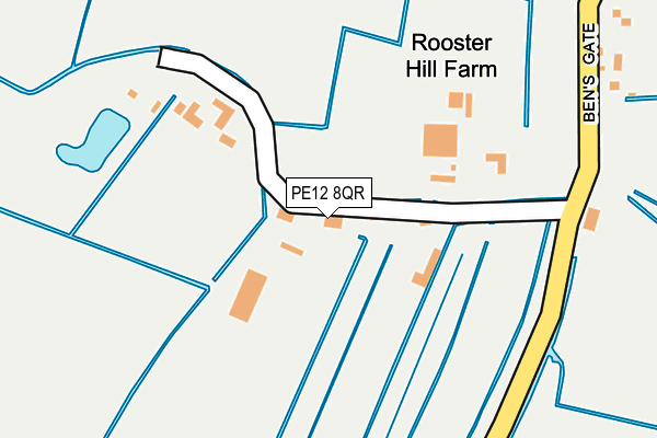 PE12 8QR map - OS OpenMap – Local (Ordnance Survey)