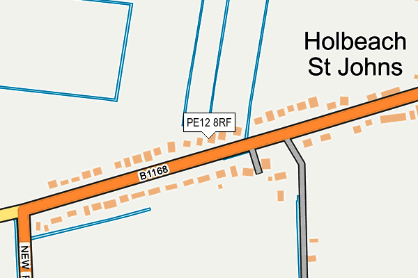PE12 8RF map - OS OpenMap – Local (Ordnance Survey)