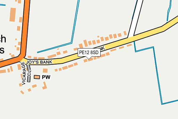 PE12 8SD map - OS OpenMap – Local (Ordnance Survey)
