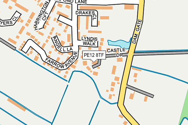 PE12 8TF map - OS OpenMap – Local (Ordnance Survey)