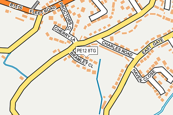 PE12 8TG map - OS OpenMap – Local (Ordnance Survey)