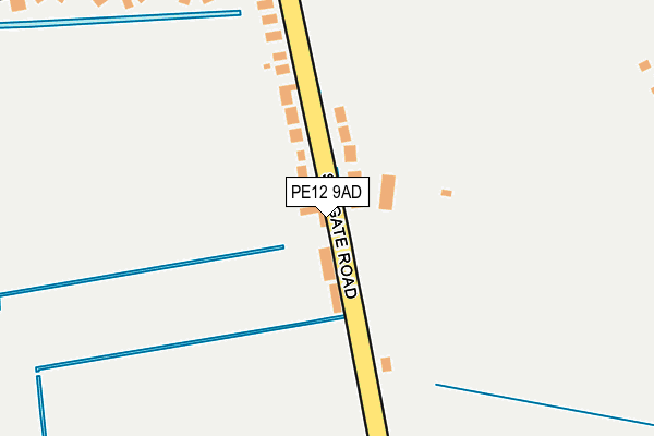 PE12 9AD map - OS OpenMap – Local (Ordnance Survey)